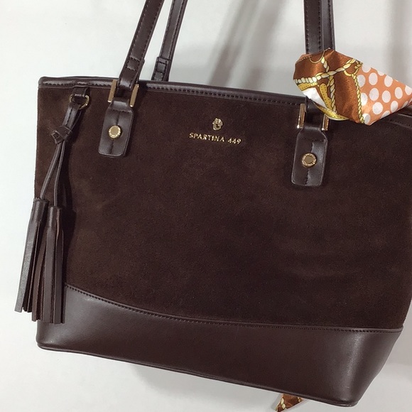 Spartina 449 brown suede shoulder bag - Picture 3 of 15